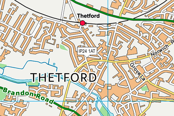 IP24 1AT map - OS VectorMap District (Ordnance Survey)