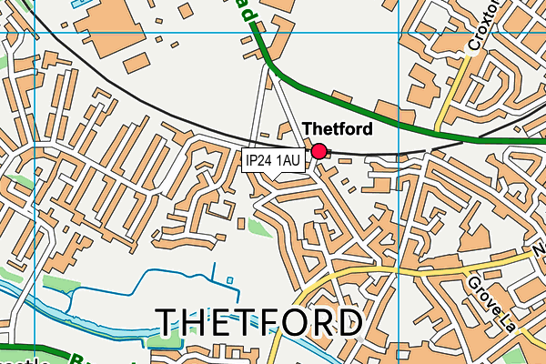 IP24 1AU map - OS VectorMap District (Ordnance Survey)