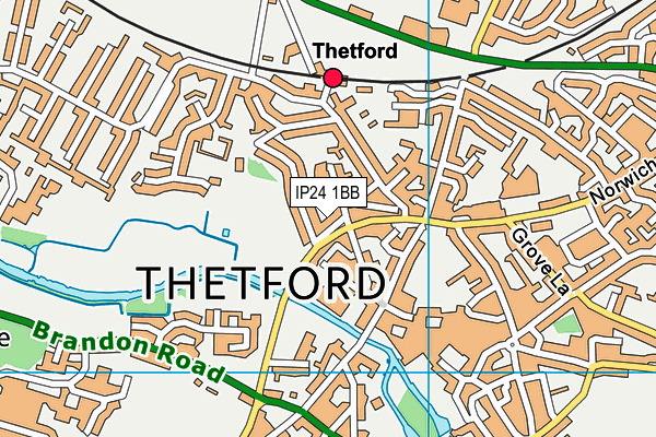 IP24 1BB map - OS VectorMap District (Ordnance Survey)