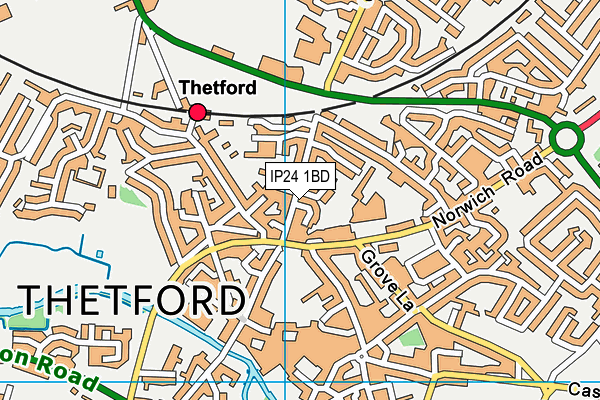 IP24 1BD map - OS VectorMap District (Ordnance Survey)