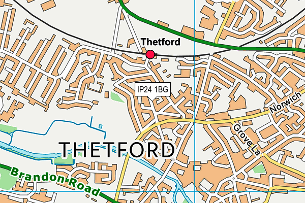 IP24 1BG map - OS VectorMap District (Ordnance Survey)