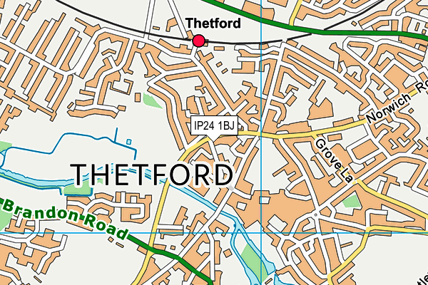 IP24 1BJ map - OS VectorMap District (Ordnance Survey)