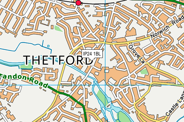 IP24 1BL map - OS VectorMap District (Ordnance Survey)