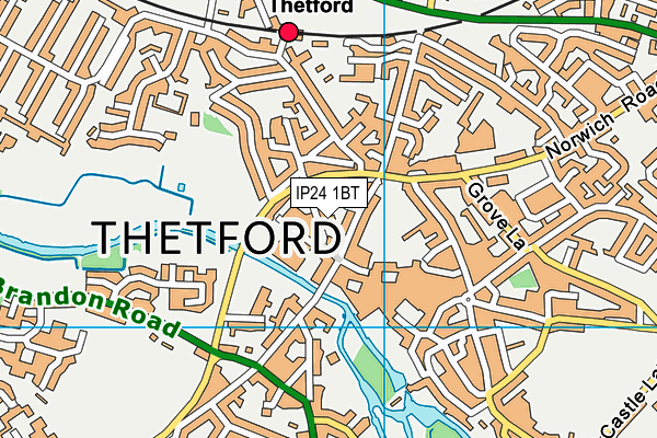 IP24 1BT map - OS VectorMap District (Ordnance Survey)