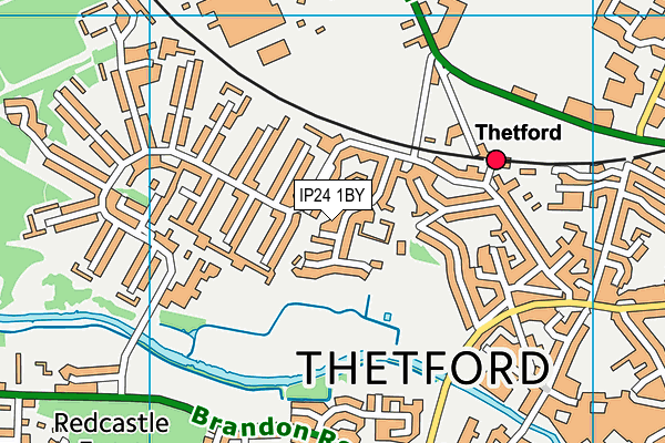 IP24 1BY map - OS VectorMap District (Ordnance Survey)