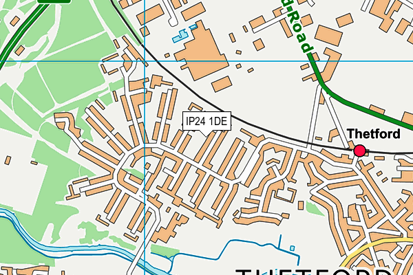 IP24 1DE map - OS VectorMap District (Ordnance Survey)