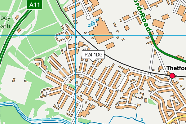 IP24 1DG map - OS VectorMap District (Ordnance Survey)