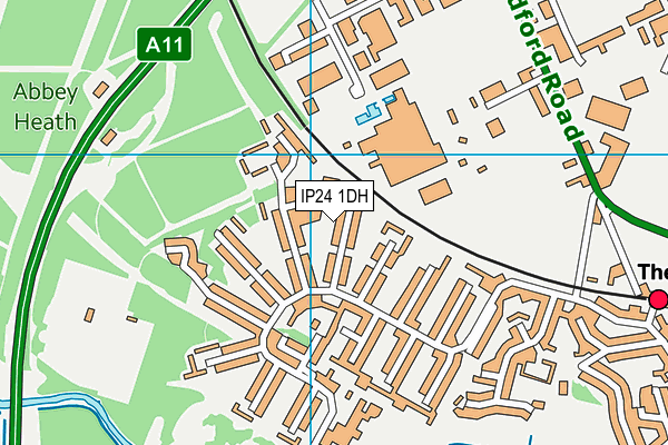 IP24 1DH map - OS VectorMap District (Ordnance Survey)