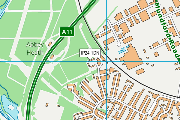 IP24 1DN map - OS VectorMap District (Ordnance Survey)