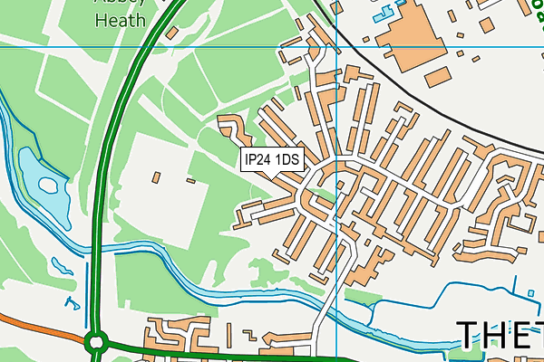 IP24 1DS map - OS VectorMap District (Ordnance Survey)