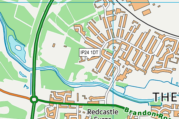 IP24 1DT map - OS VectorMap District (Ordnance Survey)