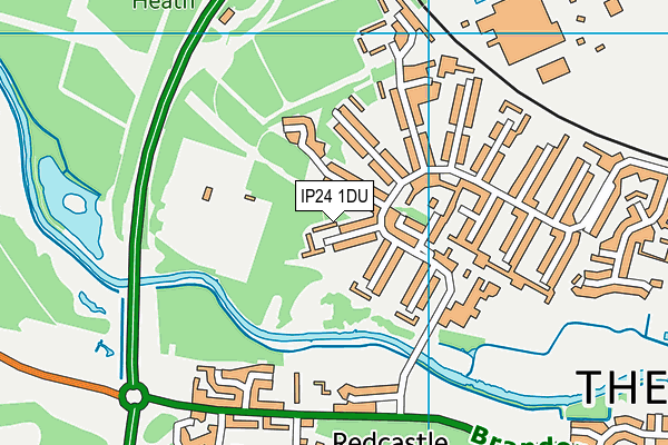 IP24 1DU map - OS VectorMap District (Ordnance Survey)