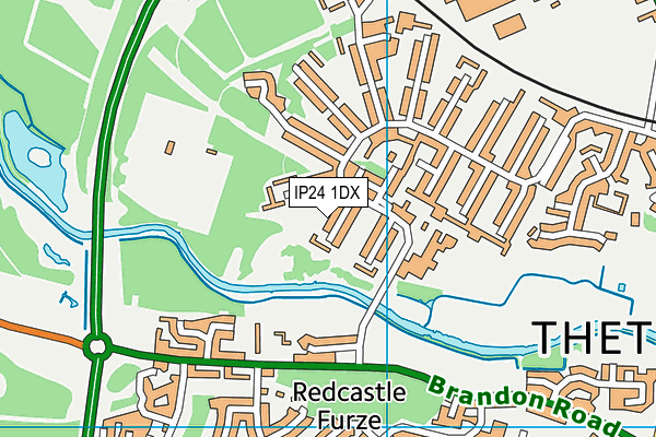 IP24 1DX map - OS VectorMap District (Ordnance Survey)