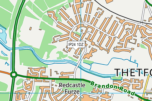 IP24 1DZ map - OS VectorMap District (Ordnance Survey)