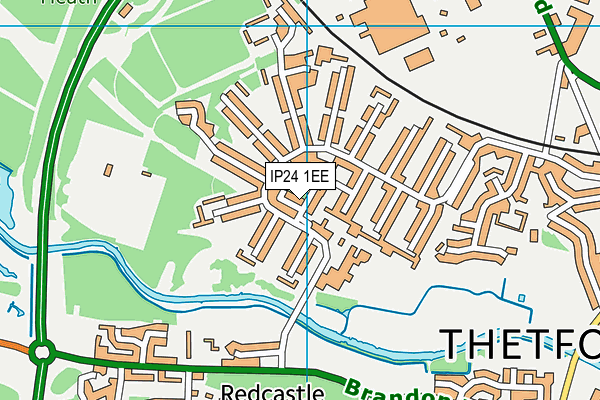 IP24 1EE map - OS VectorMap District (Ordnance Survey)