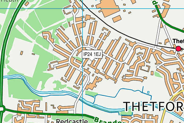 IP24 1EJ map - OS VectorMap District (Ordnance Survey)