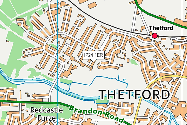 IP24 1ER map - OS VectorMap District (Ordnance Survey)