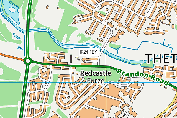 IP24 1EY map - OS VectorMap District (Ordnance Survey)