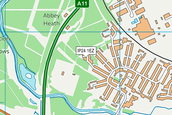 IP24 1EZ map - OS VectorMap District (Ordnance Survey)