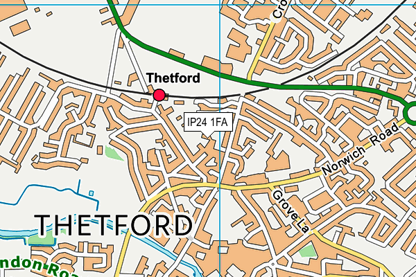 IP24 1FA map - OS VectorMap District (Ordnance Survey)