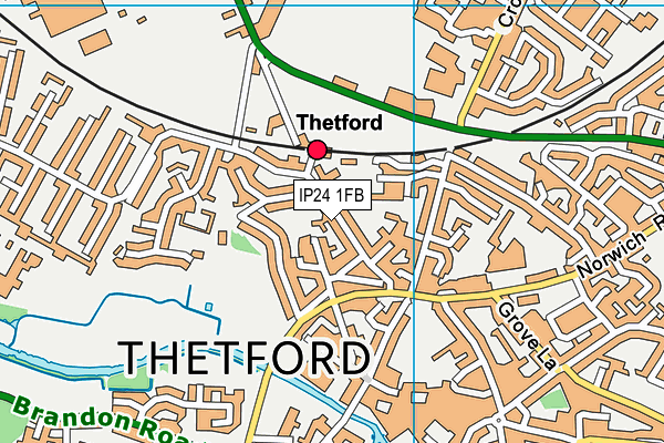 IP24 1FB map - OS VectorMap District (Ordnance Survey)