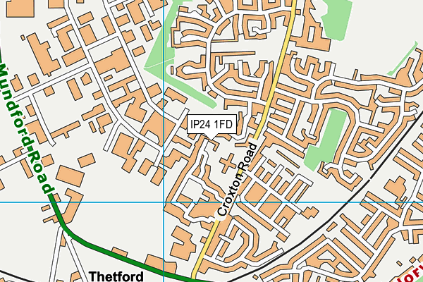 IP24 1FD map - OS VectorMap District (Ordnance Survey)