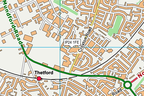 IP24 1FE map - OS VectorMap District (Ordnance Survey)