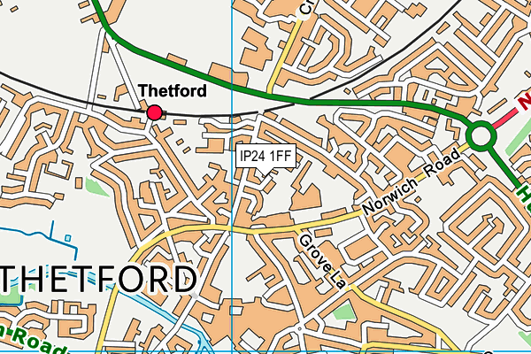 IP24 1FF map - OS VectorMap District (Ordnance Survey)