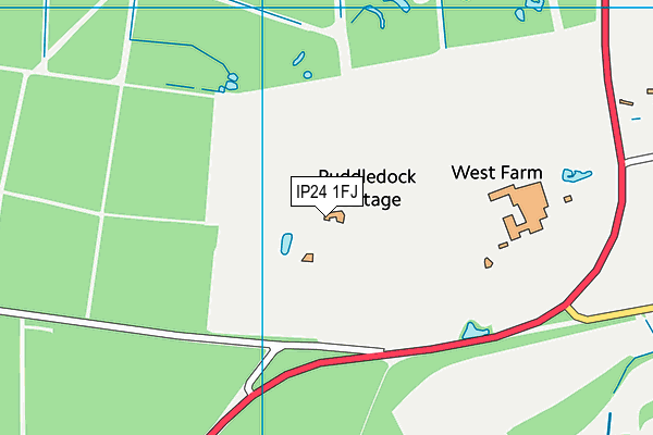 IP24 1FJ map - OS VectorMap District (Ordnance Survey)