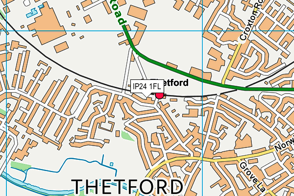 IP24 1FL map - OS VectorMap District (Ordnance Survey)