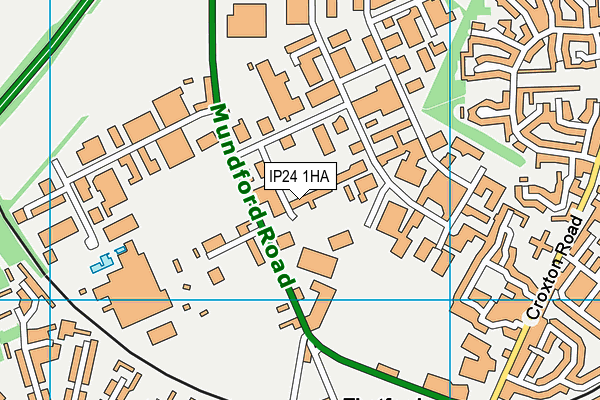 IP24 1HA map - OS VectorMap District (Ordnance Survey)