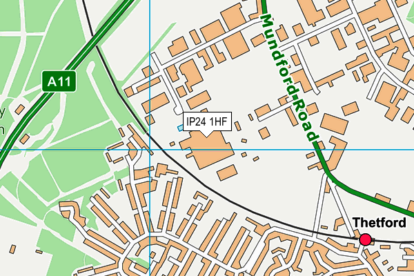 IP24 1HF map - OS VectorMap District (Ordnance Survey)