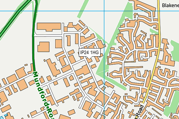 IP24 1HG map - OS VectorMap District (Ordnance Survey)