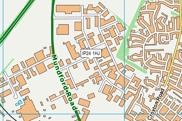 IP24 1HJ map - OS VectorMap District (Ordnance Survey)