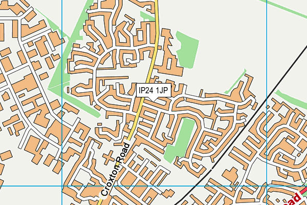 IP24 1JP map - OS VectorMap District (Ordnance Survey)