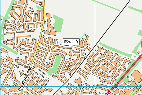 IP24 1LD map - OS VectorMap District (Ordnance Survey)