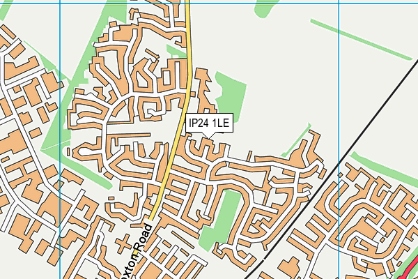 IP24 1LE map - OS VectorMap District (Ordnance Survey)