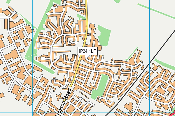 IP24 1LF map - OS VectorMap District (Ordnance Survey)