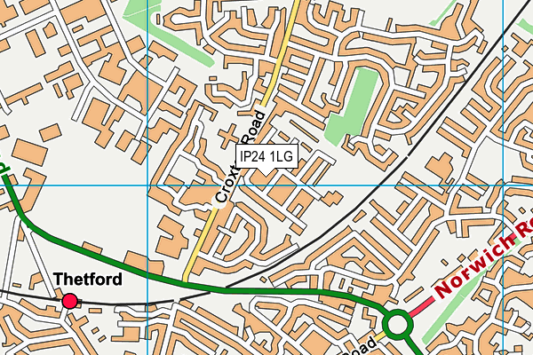 IP24 1LG map - OS VectorMap District (Ordnance Survey)