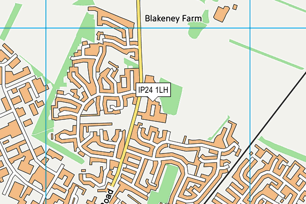Thetford Academy  map (IP24 1LH) - OS VectorMap District (Ordnance Survey)
