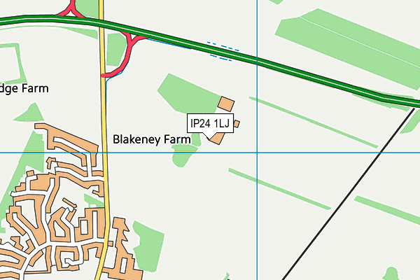 IP24 1LJ map - OS VectorMap District (Ordnance Survey)