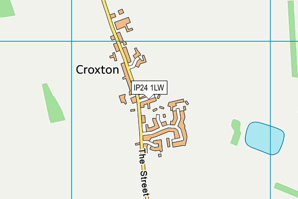 IP24 1LW map - OS VectorMap District (Ordnance Survey)