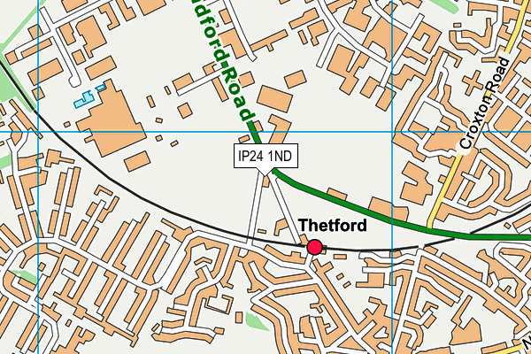 IP24 1ND map - OS VectorMap District (Ordnance Survey)