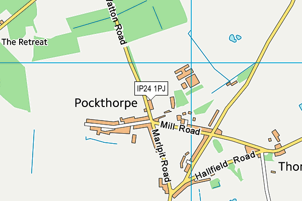 IP24 1PJ map - OS VectorMap District (Ordnance Survey)