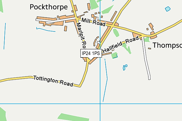 IP24 1PS map - OS VectorMap District (Ordnance Survey)