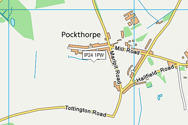 IP24 1PW map - OS VectorMap District (Ordnance Survey)