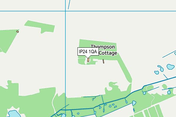 IP24 1QA map - OS VectorMap District (Ordnance Survey)