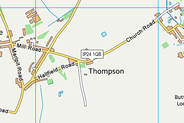 IP24 1QB map - OS VectorMap District (Ordnance Survey)