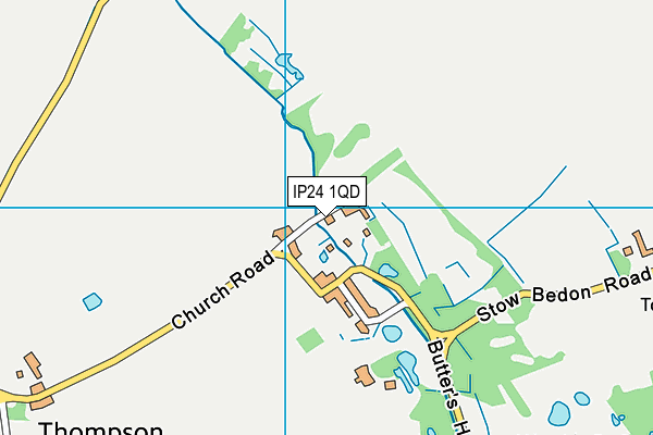 IP24 1QD map - OS VectorMap District (Ordnance Survey)