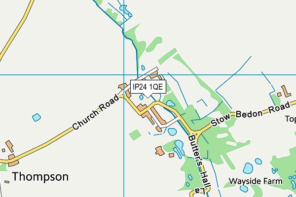 IP24 1QE map - OS VectorMap District (Ordnance Survey)